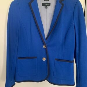 Talbots Royal Blue Blazer with Black Trim